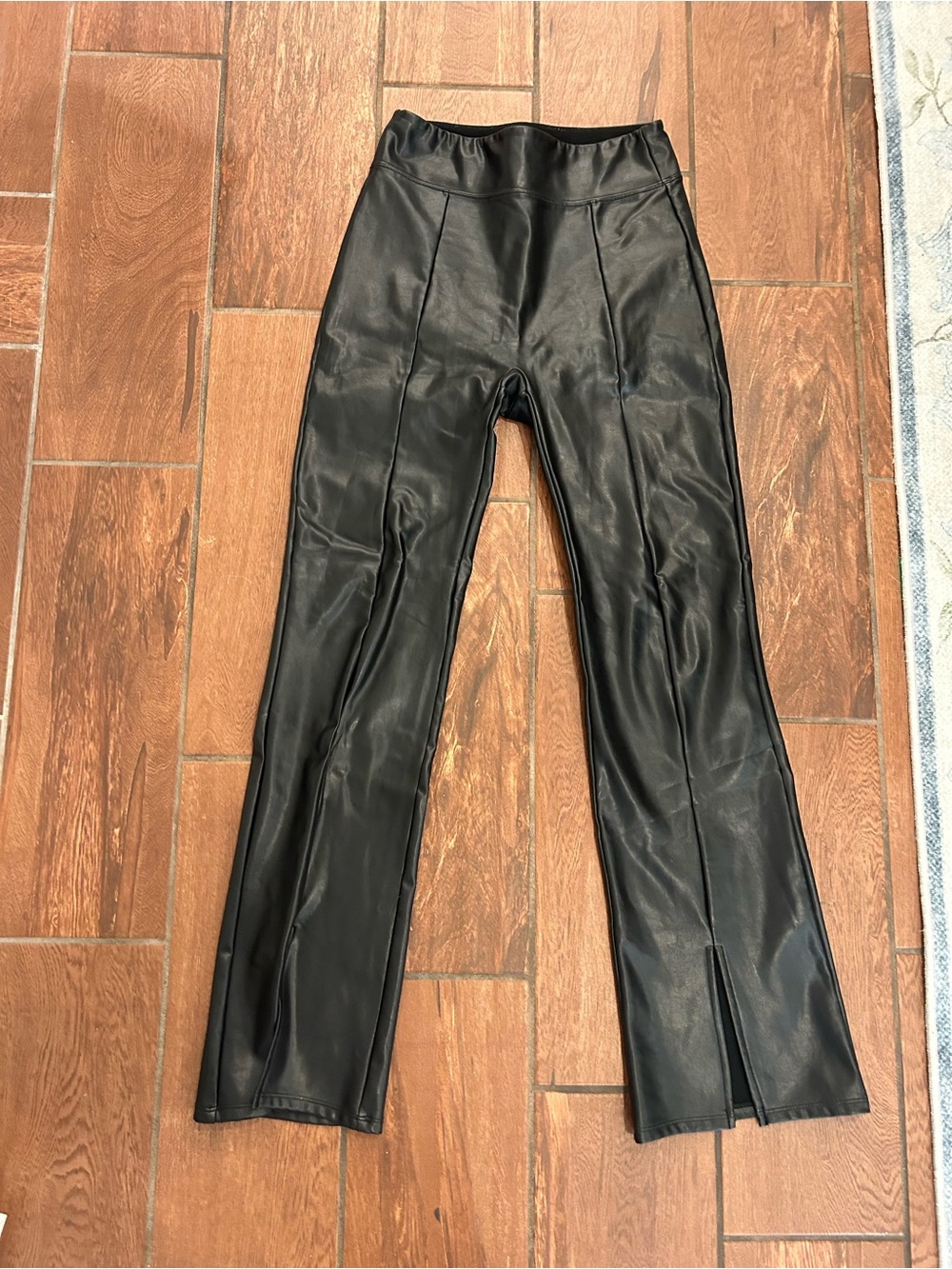 Abercrombie & Fitch size M faux leather bell bottom pants